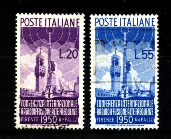1950 - REPUBBLICA - LOTTO/47753 - RADIODIFFUSIONE 2v. USATI
