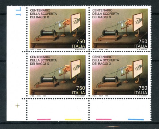 1995 - LOTTO/REP2203Q - REPUBBLICA - RAGGI X - QUARTINA