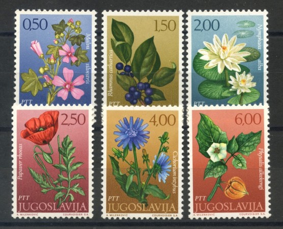 1971 - JUGOSLAVIA - FIORI 6v. NUOVI - LOTTO/34792