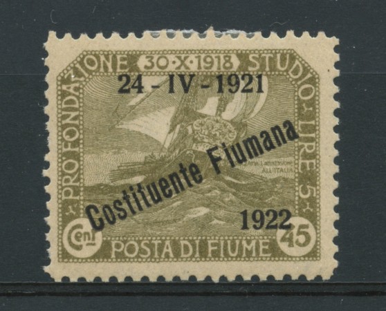 1922 - LOTTO/18817 - FIUME - 45c. COSTITUENTE FIUMANA - LING.