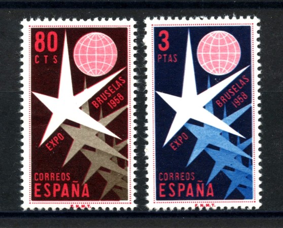1958 - SPAGNA - LOTTO/38970 - ESPOSIZIONE DI BRUXELLES  2v. - NUOVI