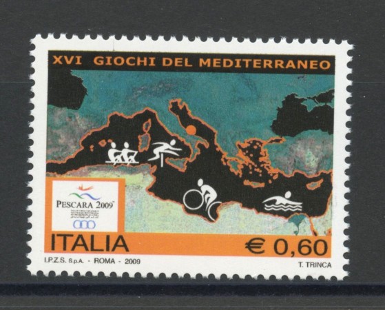 2009 - REPUBBLICA - GIOCHI DEL MEDITERRANEO - NUOVO - LOTTO/37263