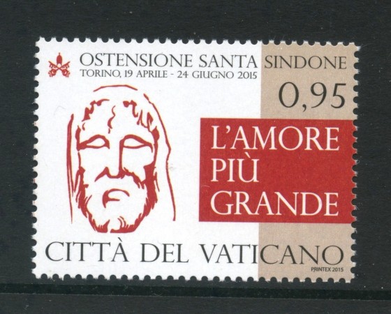 2015 - VATICANO - SANTA SINDONE 1v. - NUOVO - LOTTO/30710