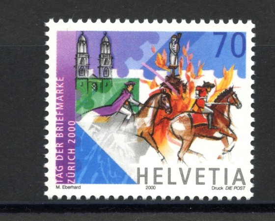 2000 - SVIZZERA - GIORNATA DEL FRANCOBOLLO - NUOVO - LOTTO/37341