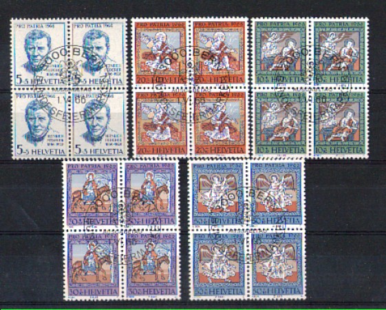 1966 - LOTTO/LBF2864 - SVIZZERA - PRO PATRIA QUARTINE FDC