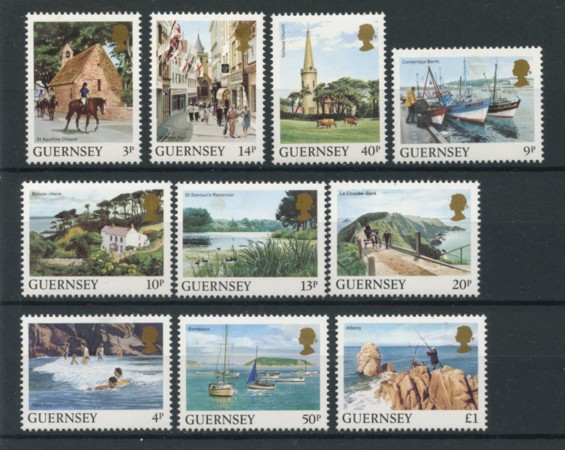 1984 - LOTTO/13434 - GUERNSEY - VEDUTE  10v.
