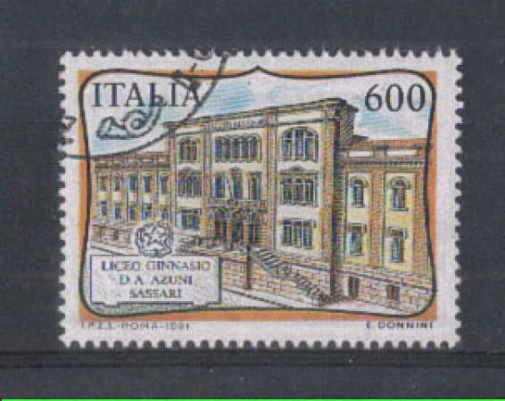 1991 - LOTTO/6964U - REPUBBLICA - LICEO AZUNI - USATO