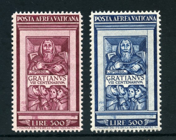 1951 - LOTTO/23743 - VATICANO - MONACO  GRAZIANO POSTA AEREA 2v. - NUOVI