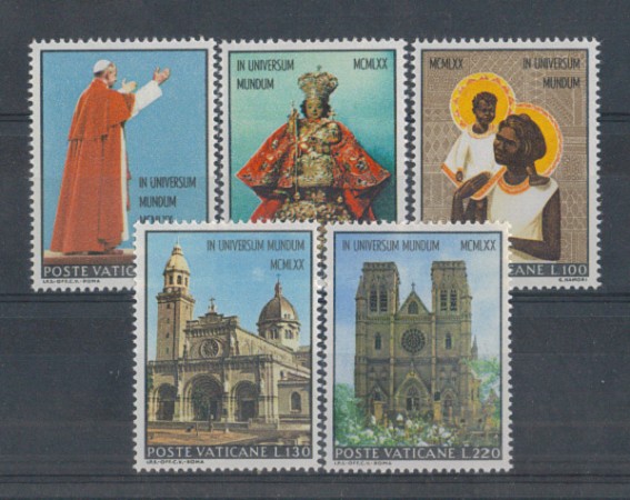 1970 - LOTTO/5930 - VATICANO - ASIA E OCEANIA 5v.