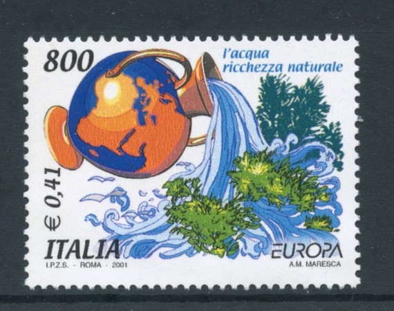 2001 - REPUBBLICA - EUROPA L'ACQUA - NUOVO - LOTTO/25656