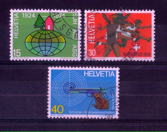 1974 - LOTTO/SVI949CPU - SVIZZERA - PROPAGANDA 3v. - USATI