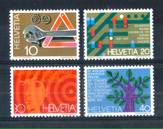 1972 - LOTTO/SVI898CPN - SVIZZERA - PROPAGANDA 4v. - NUOVI