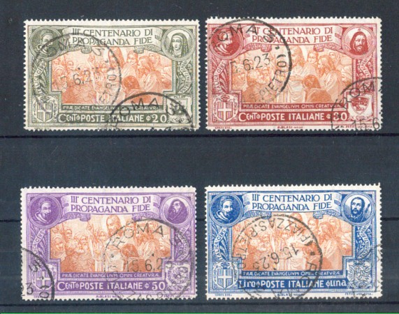1923 - LOTTO/10708 - REGNO - PROPAGANDA  FIDE 4v. - USATI