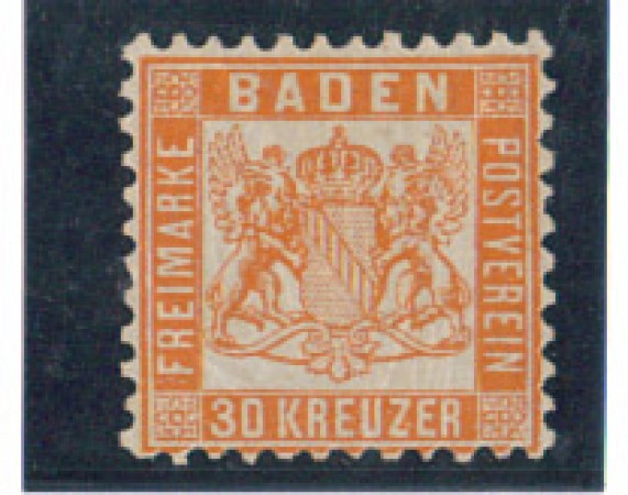 BADEN -1862/65 - LOTTO/3510 -  30k. ARANCIO