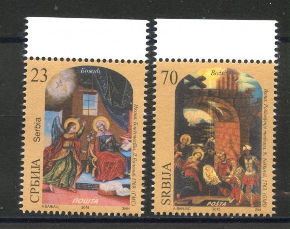 2015 - SERBIA REPUBBLICA - NATALE  2v. - NUOVI - LOTTO/35279