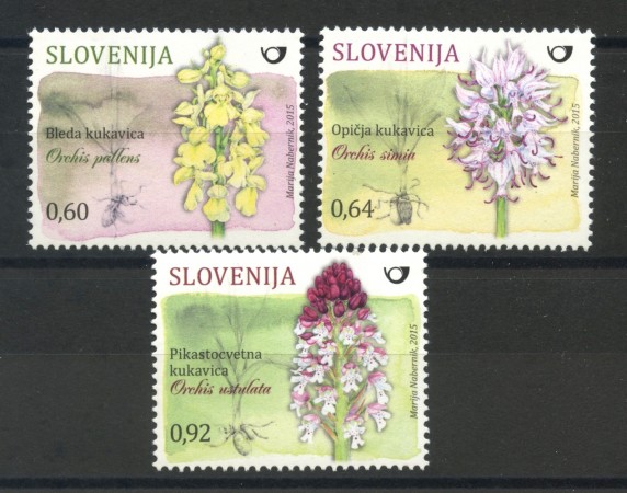 2015 - SLOVENIA - ORCHIDEE  3v. - NUOVI - LOTTO/34599