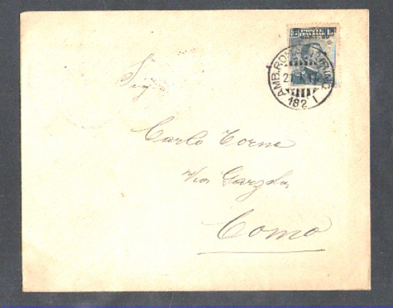 1917 - LOTTO/10804 - REGNO - AMBULANTE ROMA-TORINO SU BUSTA PER COMO