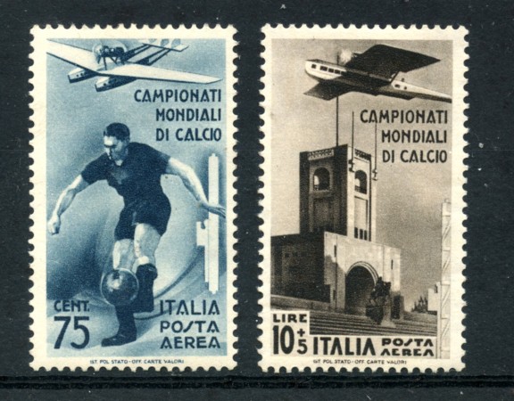 1934 - LOTTO/23039 - REGNO -  75C- 10+5 LIRE MONDIALI CALCIO - LING.