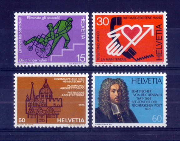 1975 - LOTTO/SVI990CPN - SVIZZERA - PROPAGANDA 4v. - NUOVI