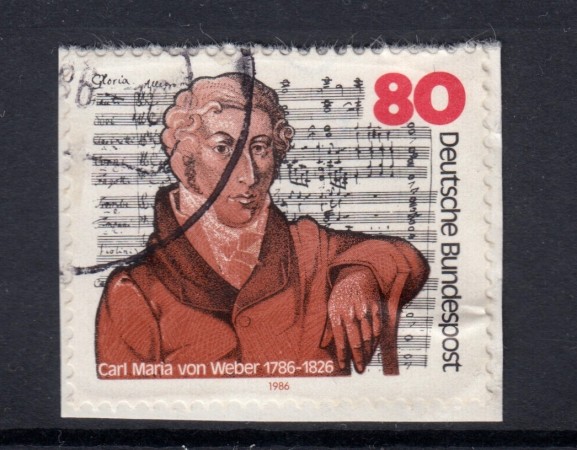 1986 - GERMANIA FEDERALE - VON WEBER - USATO - LOTTO/31352U