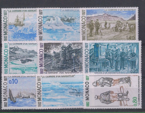 1977 - LOTTO/4493 - MONACO - LA CARRIERA DI UN NAVIGATORE 9v.
