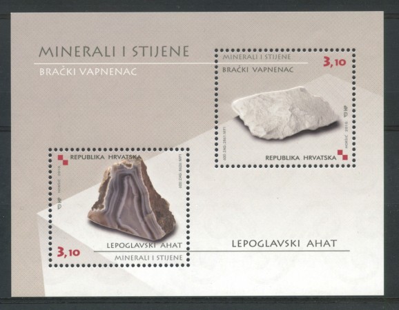2010 - CROAZIA - MINERALI  FOGLIETTO NUOVO - NUOVI - LOTTO/33127