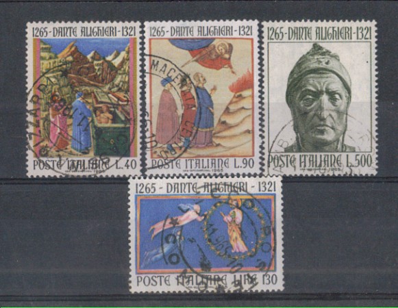 1965 - LOTTO/6442U - REPUBBLICA - DANTE ALIGHIERI 4v. USATI