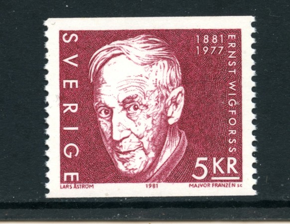 1981 - LOTTO/4865 - SVEZIA - 5k. ERNST WIGFORRSS - NUOVO