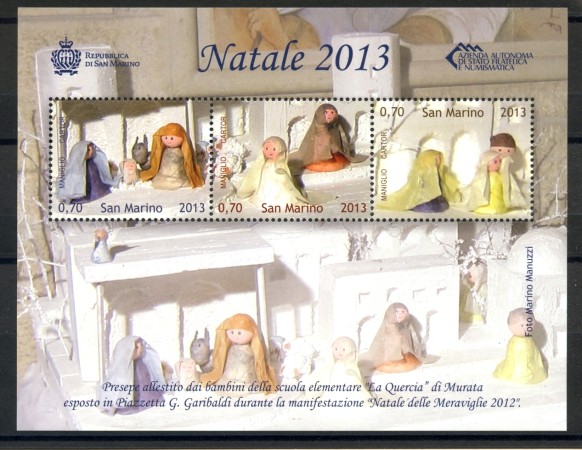 2013 - SAN MARINO - NATALE PRESEPE - FOGLIETTO NUOVO - LOTTO/36762