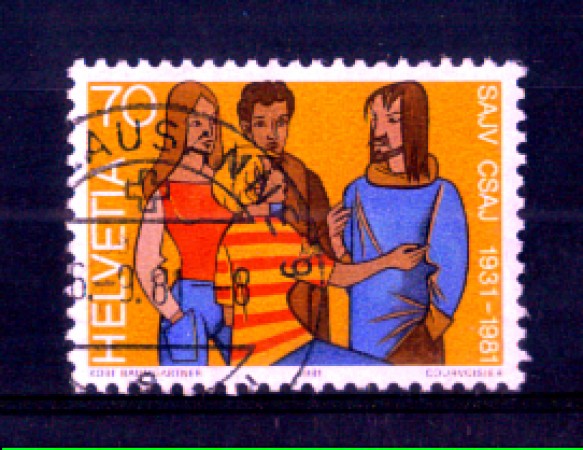 1981 - LOTTO/SVI1137U - SVIZZERA - 70c. SOCIETA' GIOVANILI - USATO
