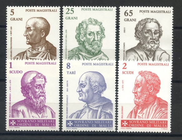 1986 - SOVRANO MILITARE DI MALTA - LOTTO/39266 - GRANDI MAESTRI 6v. - NUOVI