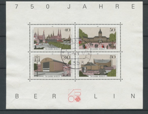 1987 - LOTTO/15720U - BERLINO - 750° ANNIVERSARIO - FOGLIETTO - USATO