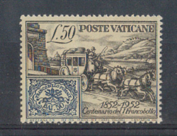 1952 - LOTTO/5829 - VATICANO - CENTENARIO PRIMI FRANCOBOLLI LING.