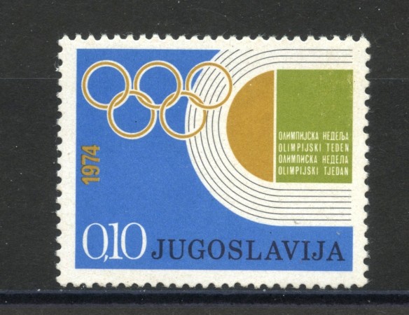 1974 - JUGOSLAVIA - PRO SETTIMANA OLIMPICA - NUOVO - LOTTO/35608