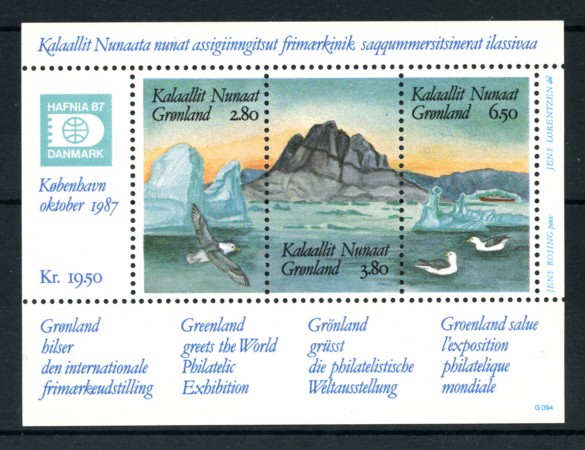 GROENLANDIA - 1987 - LOTTO/19605 - HAFNIA 87 - FOGLIETTO