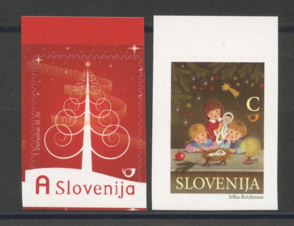 2009 - SLOVENIA - NATALE E NUOVO ANNO 2v. - NUOVI ADESIVI - LOTTO/34421
