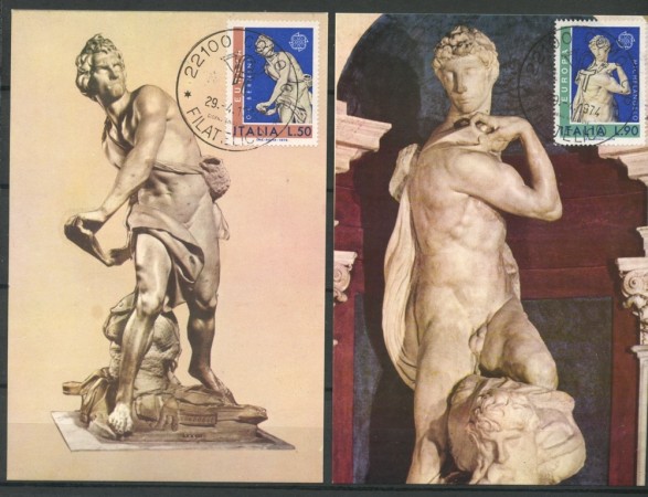 1974 - REPUBBLICA - EUROPA - 2 CARTOLINE MAXIMUM - LOTTO/27430