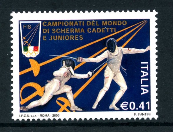 2003 - REPUBBLICA - CAMPIONATI DI SCHERMA - NUOVO - LOTTO/25546