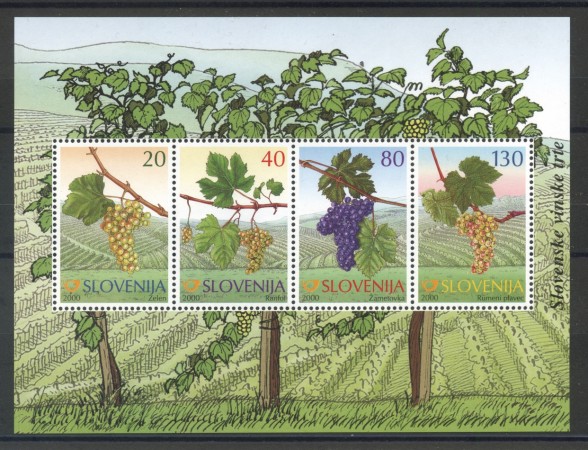 2000 - SLOVENIA - VITIGNI SLOVENI FOGLIETTO - NUOVO - LOTTO/34127