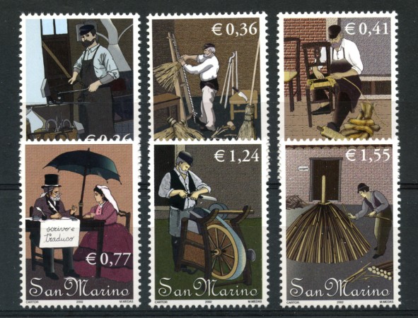 2002 - SAN MARINO - LOTTO/23318 - ANTICHI MESTIERI 6v. - NUOVI
