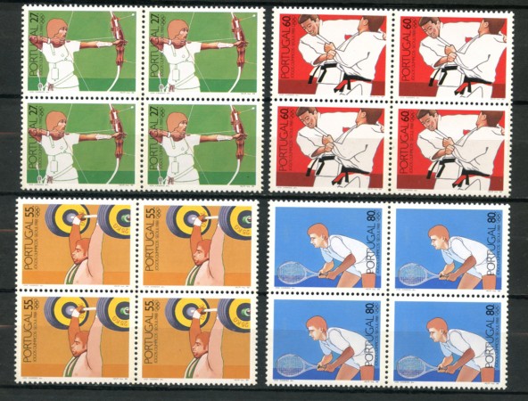 1988 - PORTOGALLO - LOTTO/19983Q - OLIMPIADI SEOUL - QUARTINE