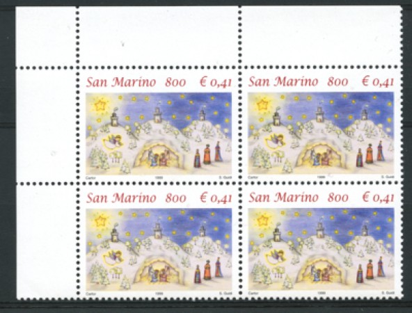 1999 - LOTTO/2014N - SAN MARINO - NATALE - QUARTINA NUOVA