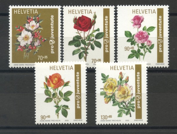 2002 - SVIZZERA - PRO JUVENTUTE  5v. - NUOVI - LOTTO/37375