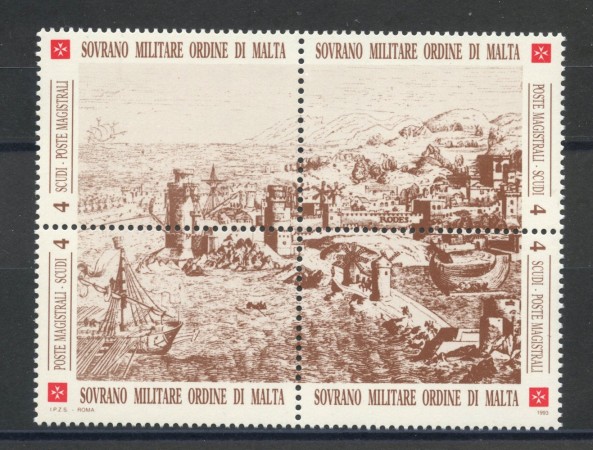 1993 - SOVRANO MILITARE DI MALTA - LOTTO/39249 - ANTICHE FORTEZZE 4v. - NUOVI