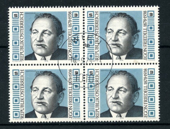 1978 - LOTTO/16391QU - AUSTRIA - E.FRIEDELL - QUARTINA USATA