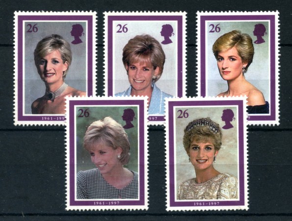 1998 - LOTTO/19874 - GRAN BRETAGNA - PRINCIPESSA DIANA 5v. - NUOVI