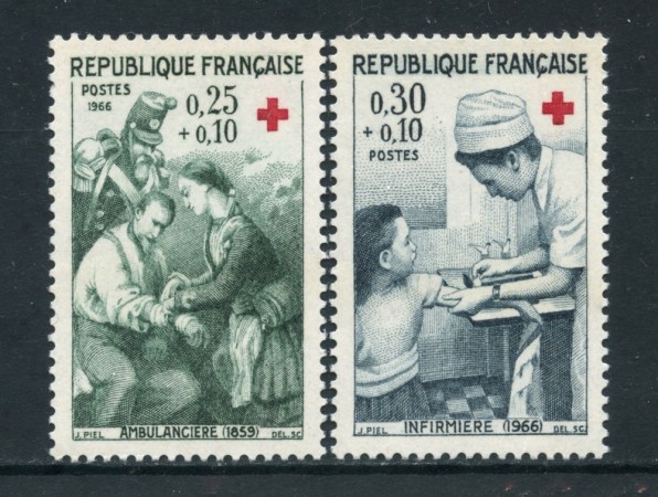1966 - FRANCIA - CROCE ROSSA 2v. - NUOVI - LOTTO/25965