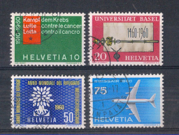 1960 - LOTTO/SVI642CPU - SVIZZERA - PROPAGANDA 4v. - USATI