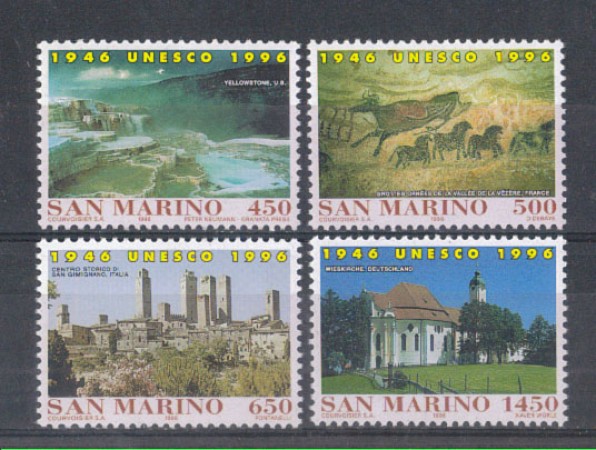 1996 - LOTTO/8171 - SAN MARINO - ANNIVERSARIO UNESCO - NUOVI