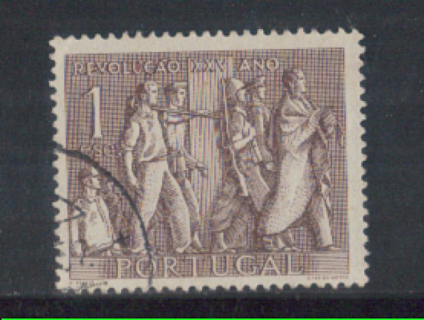 1951 - LOTTO/9738AU - PORTOGALLO - 1e. RIVOLUZIONE - USATO